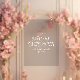 Chic Elegant glücklich immer nach Hochzeit Willkom Acrylschild