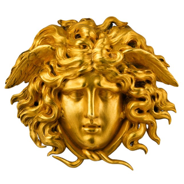 Chic Elegant Gold French Medusa Haute Couture T-Shirt (Von Creator hochgeladen)