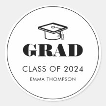 Chic Elegant Graduation Cap Class Year