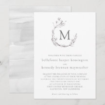 Chic Elegant Gray White Watercolor Blumenzwiebelbl