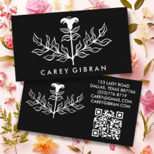 Chic Elegant Lily Line Zeichnend CUSTOM QR Code