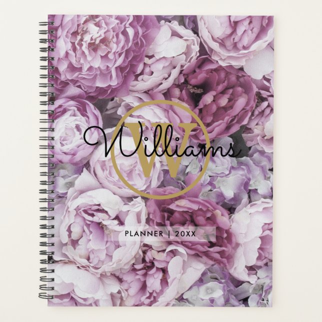 Chic Elegant Monogram Floral Gold 2023 (Devant)