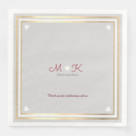 Chic Elegant Monogramm gefeiert Empfang Serviette