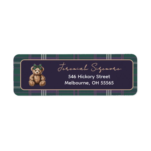 Chic elegant R. Lauren theme return address label (Vorne)