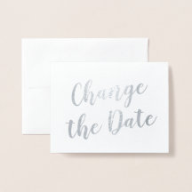 Chic Elegant verändern das Datum Hochzeit Silber