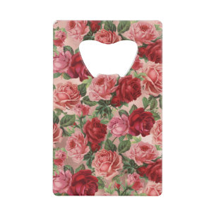 Chic Elegant Vintage Rose Rouge Roses Floral