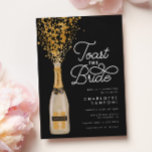 Chic Elegante Champagne Toast Gold Brautparty Einladung<br><div class="desc">Chic Elegant Champagne Toast Gold Brautparty - perfekt für Manis und Mimosas,  Bridal Brunches,  Junggeselinnen-Abschied und mehr!</div>