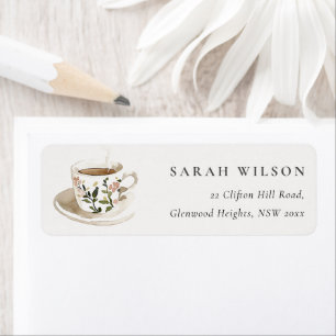Chic-elegante Floraltasse Adressentasse Teeparty 