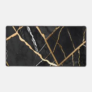 Chic Elegante, goldgelbe Imitate Marmor Schreibtischunterlage