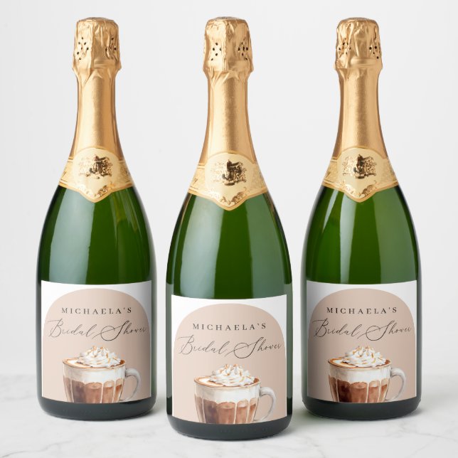 Chic Elegante Liebe ist Brewing Coffee Brautparty (Flaschen)