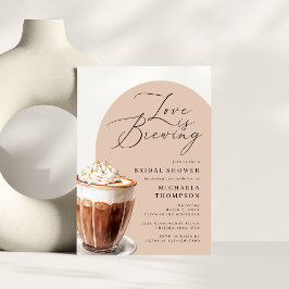Chic Elegante Liebe ist Brewing Coffee Brautparty Einladung