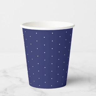 Chic elegante Marineblätter in Blau und Weiß win Pappbecher