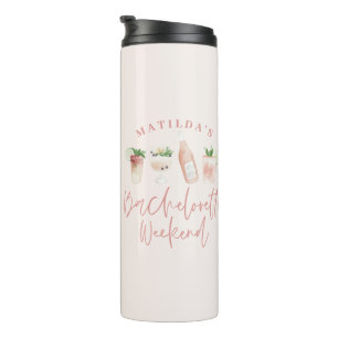 Chic elegante moderne Wasserfarbengetränke Bachel Thermosbecher