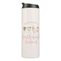 Chic elegante moderne Wasserfarbengetränke Bachelo