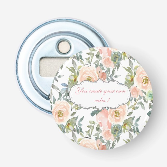 Chic Elegante Rose, Motivierend Botschaft Flaschenöffner (Vorderseite)