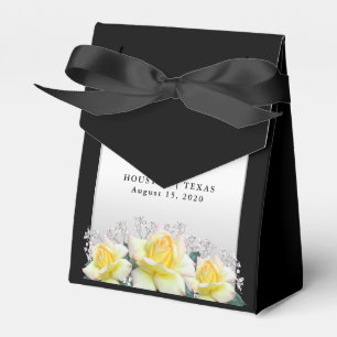 Chic Elegante Rose Silver Wedding Geschenkschachtel