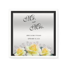 Chic Elegante Rose Silver Wedding