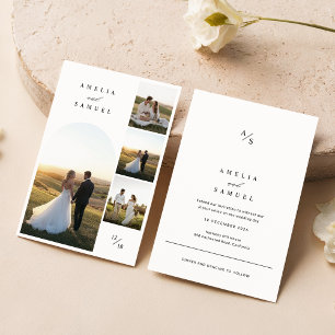 Chic Elegante Typografie FotoCollage Einladung