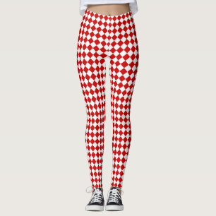 Chic elegantes, helles, weißes Diamantmuster Leggings