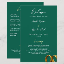 Chic Emerald Green Gold Rings Wedding