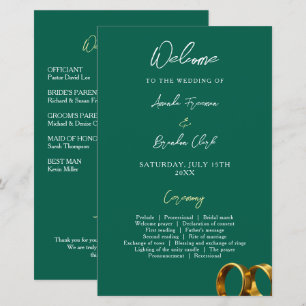 Chic Emerald Green Gold Rings Wedding