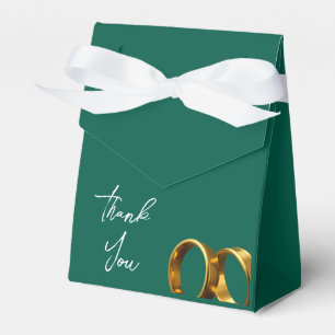 Chic Emerald Green Gold Rings Wedding Geschenkschachtel