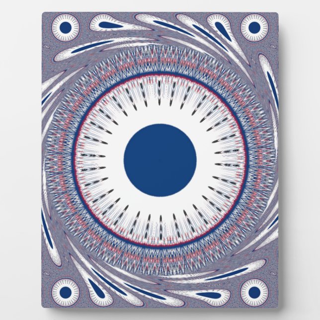 Chic Energetic Eye Design: Ein mesmerisierendes Mu Fotoplatte (Vorderseite)