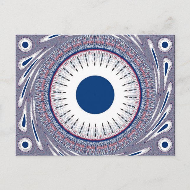 Chic Energetic Eye Design: Ein mesmerisierendes Mu Postkarte (Vorderseite)