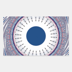 Chic Energetic Eye Design: Ein mesmerisierendes Mu Rechteckiger Aufkleber
