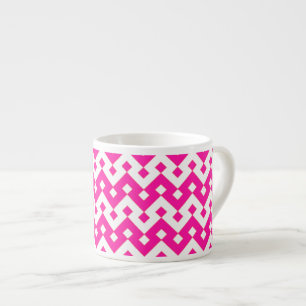 Chic Espresso Tasse, Candy Pink Geometric Espressotasse
