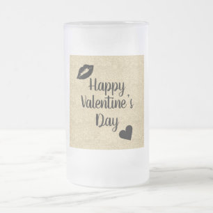 Chic et jolie tasse en verre de la Saint-Valentin