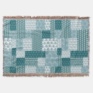 Chic Ethnic Imitats Patchwork Pattern, Aquamarin u Decke