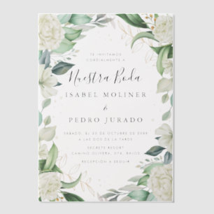 Chic Eucalyptus White Roses Nuestra Boda Wedding