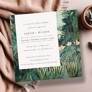 Chic Exotic Forêt Tropical Couples Invitation de d