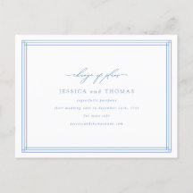 Chic faire-part de report de mariage Changement de