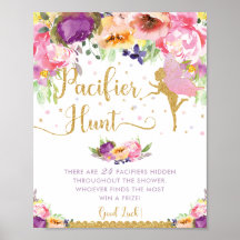 Chic Fairy Lila Pink Floral Schnuller Jagd Spiel