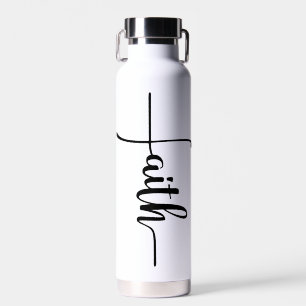 Chic Faith Script Cross Trinkflasche