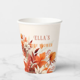 Chic Fall Blumendusch Blätter Babydusche Pappbecher