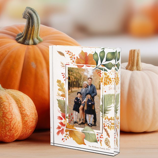 Chic Family Erntedank Fall Leaf Border Fotoblock (Von Creator hochgeladen)