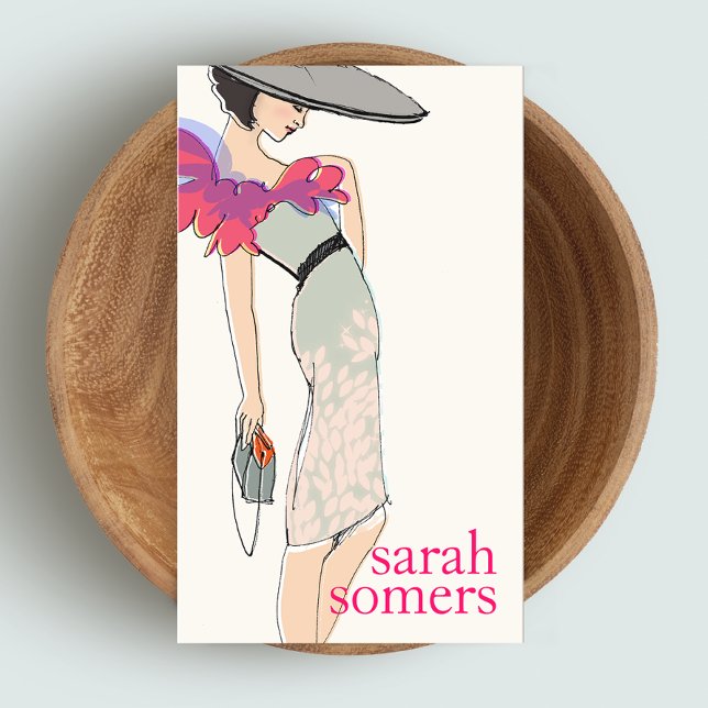 Chic, Fashion Blogger, stilvolles Modemodell Visitenkarte (Von Creator hochgeladen)