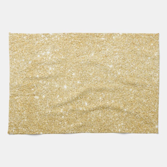 Chic Faux Gold Parties scintillant Serviette de cu (Horizontal)