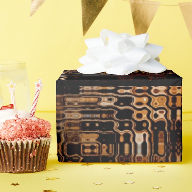 Chic Faux Mosaic Gray Terracotta Design Geschenkpapier (Geburtstagsparty)