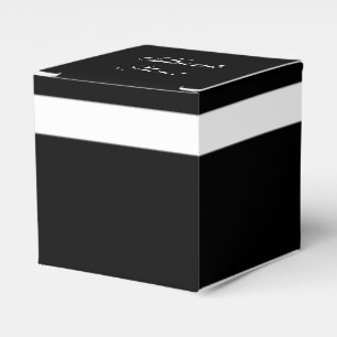 CHIC FAVOR/GESCHENKBOXEN_"Danke", SCHWARZ/WEISS Geschenkschachtel