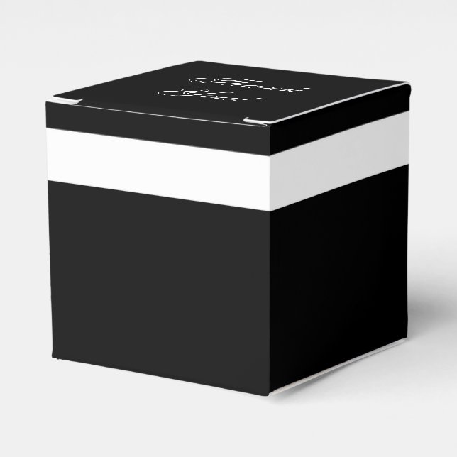 CHIC FAVOR/GESCHENKBOXEN_"Danke", SCHWARZ/WEISS Geschenkschachtel (Vorderseite)