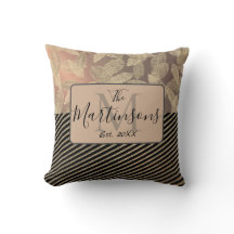 Chic Feathers mit Monogram-Familie aus goldenen St