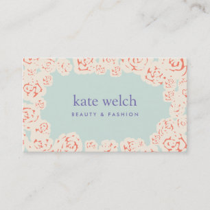 Chic Feminine Pastel Yellow Roses Boutique Visitenkarte