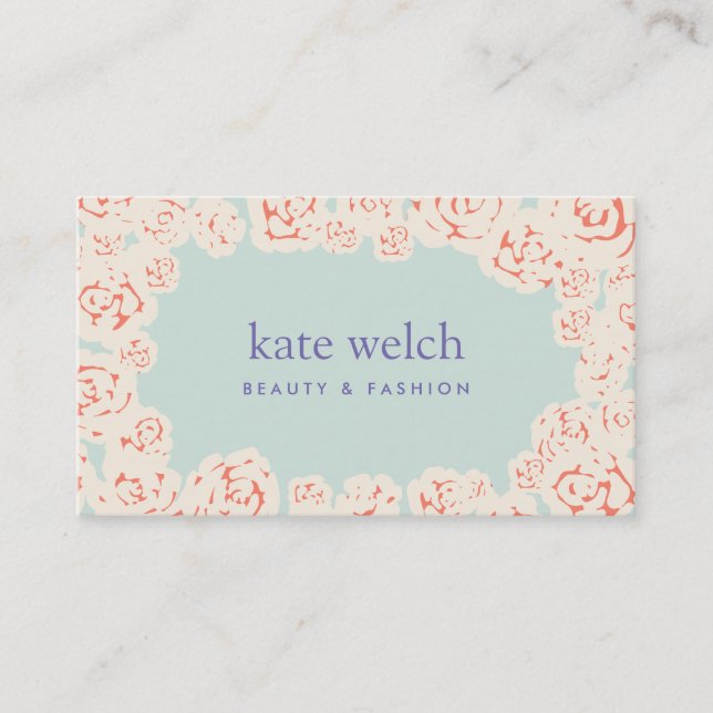 Chic Feminine Pastel Yellow Roses Boutique Visitenkarte (Vorderseite)