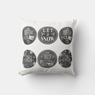 Chic Festive Chalkboard Design Kissen