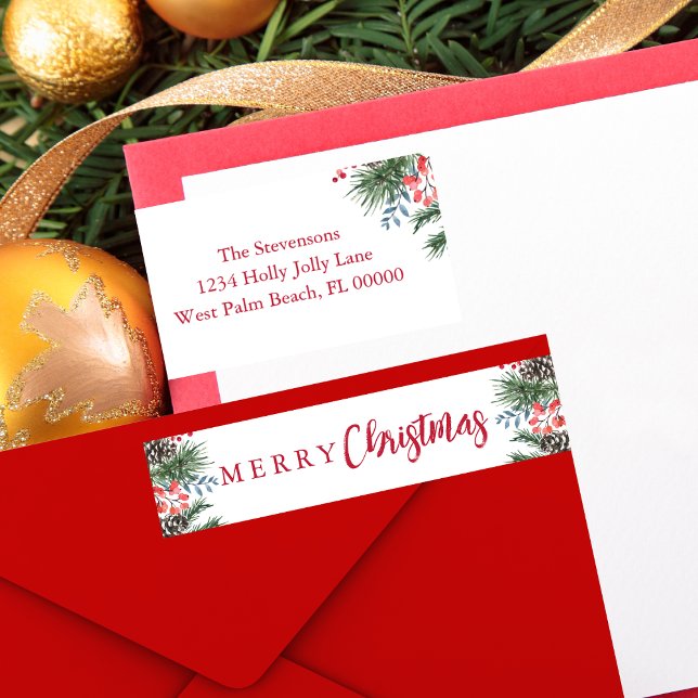 Chic Festive Holly Berries Frohe Weihnachten (Von Creator hochgeladen)