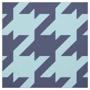 Chic fett-blaues Hahnentrittmuster Stoff